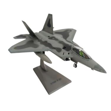 Imagem de Fenteer Avião de brinquedo modelo F22 1:100, auxílio didático, cabine visível com suporte de exibição, modelo de caça para estante, bar e casa