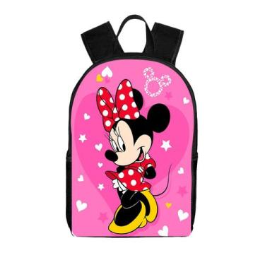 Imagem de Kit Mochila Escolar Infantil Minnie Reforçada Completa Lancheira Estoj