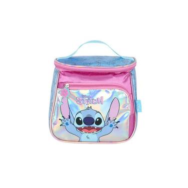 Imagem de Lancheira Térmica Stitch Infantil Meninas Escolar Passeio, Roxo