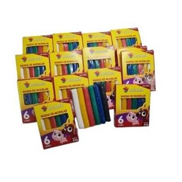 Imagem de Kit 10 Massinhas de Modelar Infantil 65g Cada – Brinquedo Educativo, Lembrancinha Festa, Aniversário e Escolas