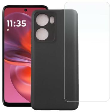 Imagem de TNKISRY Capa para celular Motorola Moto G05 (6,7 polegadas), capa protetora de TPU à prova de choque para Motorola Moto G05, para Motorola Moto G05 protetor de tela [1 unidade] preta