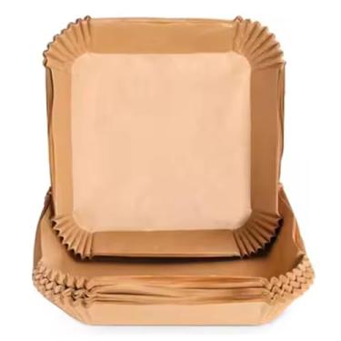 Imagem de 200 Formas Tapete Forro de Papel Quadrada Descartavel Antiaderente Airfryer Forminha Cesto Cestinha Não Gruda 20cm