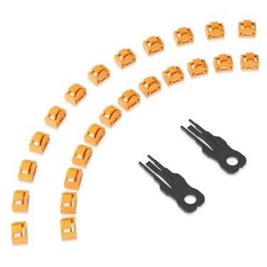 Imagem de NataLink 24 peças de bloqueio de porta RJ45 com 2 chaves, bloqueador de porta/poeira RJ45, tampa de proteção contra poeira RJ45, plugues de porta fêmea, dispositivos compatíveis com porta RJ45