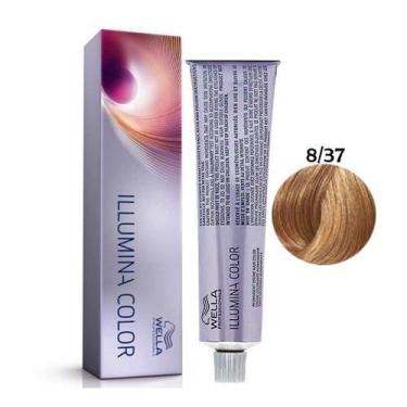 Imagem de Tintura Illumina Color 8/37 Louro Claro Dourado Marrom 60ml Wella
