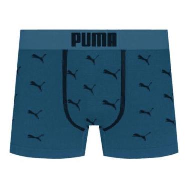 Imagem de Cueca Puma Boxer Microfibra Sem Costura Adulto Cós 40MM, Petróleo, P