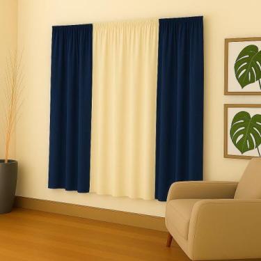 Imagem de Cortina Versátil 2,00X1,70 Para Sala Quarto Escritório Decoração Estil