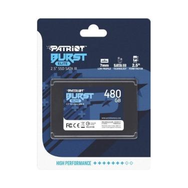 Imagem de SSD 480 GB Patriot Burst Elite  Sata III  Leitura 450MB/s e Gravação 320MB/s - PBE480GS25SSDR