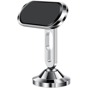 Imagem de Suporte Magnético de Celular 360° Universal para Carro | Fixação Forte com 8 Ímãs de Neodímio | Rotação Ajustável, Design em Alumínio e Instalação Rápida no Ar-Condicionado