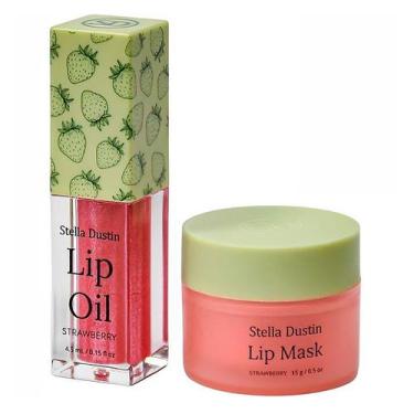 Imagem de Kit Stella Dustin Lip Oil + Máscara Labial - Morango