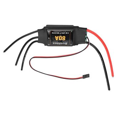 Imagem de Cryfokt Controlador Eletrônico de Velocidade ESC Sem Escova Durável 80A para Helicóptero de Avião RC, Modos de Partida Normal/Suave/super Suave, para Aeronaves de Asa Fixa ((80A))