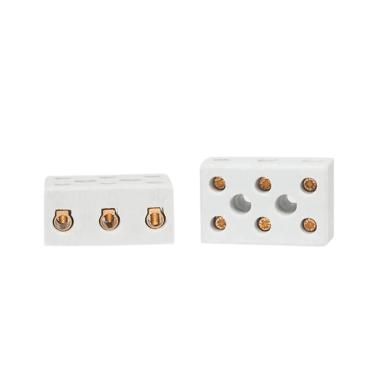 Imagem de Conector de Porcelana Trifásico – Decorlux | 16mm² 68A/600V Cód. CP1633