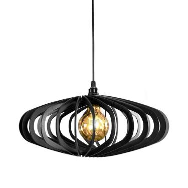 Imagem de Luminária Teto Lustre Pendente Balcão Cozinha Sala Egito Cor:preto