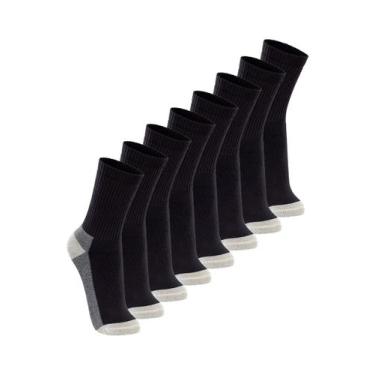 Imagem de Kit com 8 Pares de Meias Esportiva Cano Longo Lupo 3250-002, Branco, 4