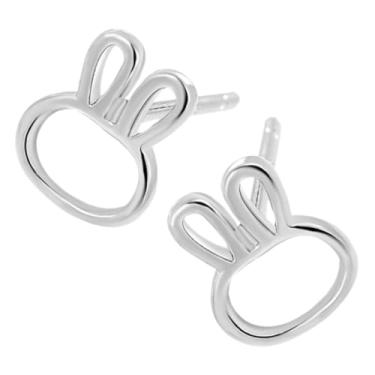 Imagem de 1 par de coelhos fofos para mulheres, joias modernas simples para meninas para uso diário, festas de viagem, presente de aniversário e ano