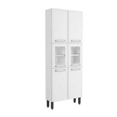 Imagem de Armário de Aço 6 Portas 2 Vidros Evidence Bertolini, Branco