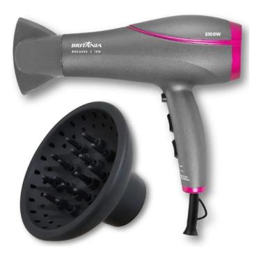 Imagem de Secador Cabelo Bivolt Britânia 2100W Com Difusor De Cachos