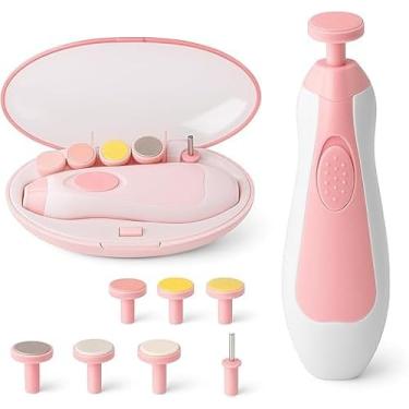 Imagem de Cortador de Unhas Elétrico para Bebê e Adultos – Aparador/Lixa Seguro, 6 Velocidades, Luz LED, Silencioso, Kit Completo Portátil