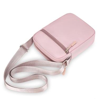 Imagem de Bolsa carteiro pequena para homens e mulheres bolsa carteira de nylon multicamadas bolsa tiracolo ajustável resistente à água, Stylef