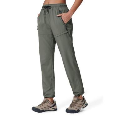 Imagem de Calças de caminhada Seamaid Quick Dry Lightweight para mulheres verdes