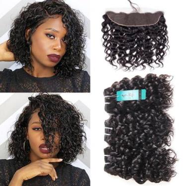 Imagem de Extensão de cabelo UDU 12A Wet Wavy Water Wave Bundles Closure