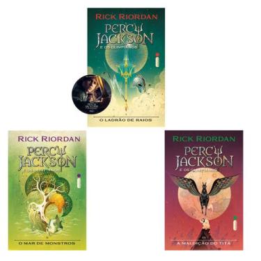 Imagem de Kit 3 Livros, O ladrao de raios, Vol. 01 + O mar de monstros Vol. 02 +