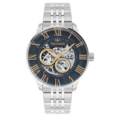 Imagem de Relógio Technos Masculino Automático Prata Azul G3265as-1a