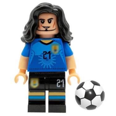 Imagem de Boneco jogador futebol bloco de montar escolha, CAVANI