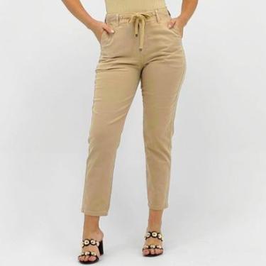 Imagem de Calça Reverso em Sarja Jogging Feminina-Feminino