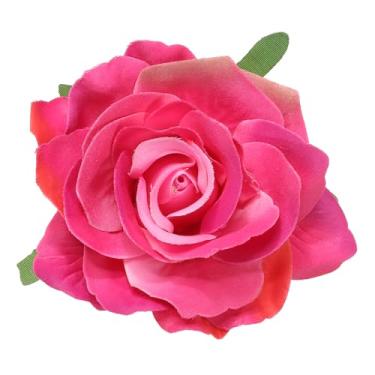 Imagem de Generic Grampos de cabelo rosa boho, broches de flores de tecido para mulheres, festa de casamento, vestido de dança, acessórios de roupas, presentes de dia dos namorados, One Size, Metal, Sem Pedra