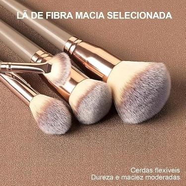 Imagem de Kit Profissional de Pincéis para Maquiagem, 15 Peças, Cerdas Sintéticas Macias, Conjunto Completo para Todos os Tipos de Maquiagem