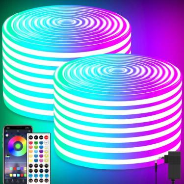 Imagem de Luzes de corda de néon LED segrass 132 pés RGB Strip App Control