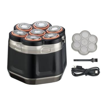 Imagem de Aparelho de Barbear Elétrico para Homens Cortar Cabelo e com Potência Alta Múltiplas Cabeças Lâmina Função Flutuação Flexível Lâminas Aço Afiadas Design Ergonômico Controle Inteligente Detecção Pressã