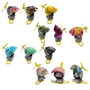 Imagem de Gatinho Gato Fofo Guidao Bike Motocicleta Buzina Som Led Sinalizaçao Passeio Segurança Decoraçao Cor Da Luz Rosa Escuro