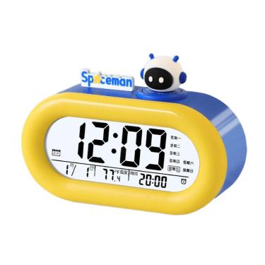 Imagem de Despertador com tela LCD com tema Digital Spaceman ativado por voz