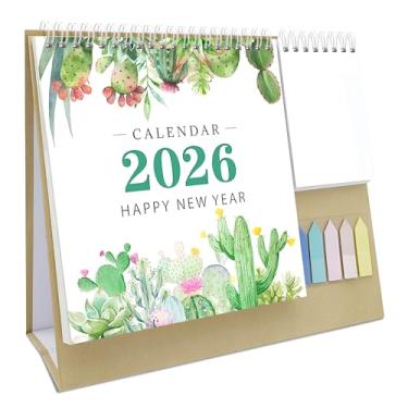 Imagem de Calendário de mesa 2026, calendário de mesa de 12 meses, 43 x 30 cm, janeiro de 2026 a dezembro de 2026, destaque para feriados, lista de tarefas, calendário de planejamento de papel grosso para casa