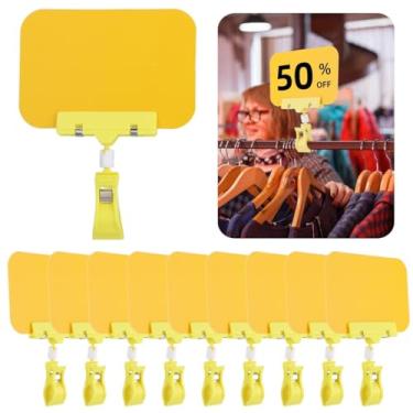 Imagem de LUMINFLY Suporte giratório de clipe de etiqueta de preço, suporte de etiqueta de prateleira, display reutilizável de clipe para exibição de supermercado, 10 suportes de placas com grampos