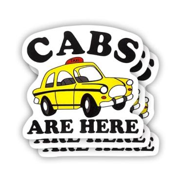 Imagem de (3 peças) Adesivo Cabs are Here com frases motivacionais sarcásticas citação humorística decalque de vinil para Kindle, laptop, garrafa de água, capacete rígido de telefone, adesivo de citação de meme