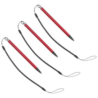 Imagem de SOLUSTRE Conjunto de 3 Canetas Stylus Resistivas para Tela Sensível Ao Toque, Ponta Fina para Desenho Com Cordão de Segurança Em Mola, Caneta de Reposição para Tablets, Terminais Pos E Pdas, Sem