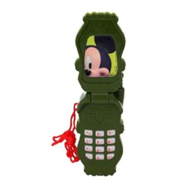Imagem de Celular Brinquedo Smartphone Flip Mickey Verde Claro Luz Som - Etitoys