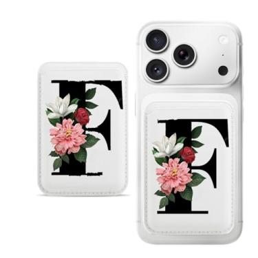 Imagem de Carteira magnética F-letter para iPhone, capa fina de couro PU, capa para cartão, capa traseira para cartão, acessório de telefone fofo