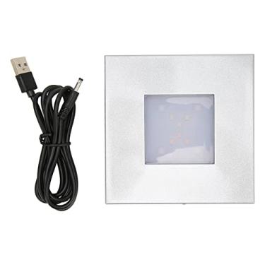 Imagem de Base de exibição de led, iluminação sequencial, luz quadrada, carregamento usb para estatuetas de vidro, exibição de joias, material abs