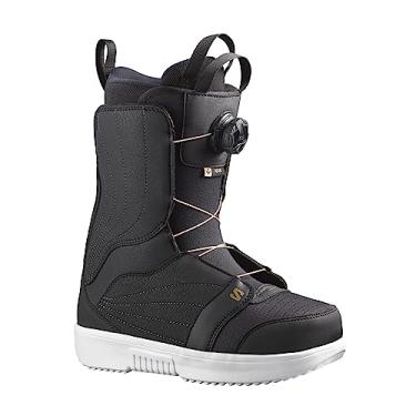 Imagem de Salomon Botas de snowboard Pearl BOA 2023-24 modelo feminino L41703900 23 cm preto/branco/dourado