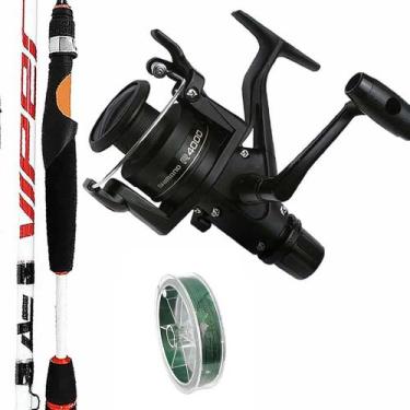 Imagem de Kit Pesca Vara 1,90mts Ação Rápida Molinete Shimano IX 4000 + Linha Mu