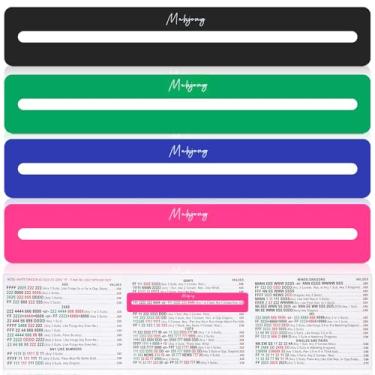 Imagem de Seenelling 4 Pcs Card Line Finder Strategy Tool Multicolor Mahjong Accessories Guide Rules Reader Helper Easy to Carry and Store for Beginners and Competitions Gifts Parties Game Nights