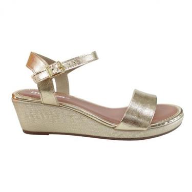Imagem de Sandália Anabela Moleca 5512308, Dourado, 36
