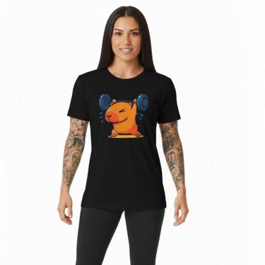 Imagem de Camiseta Feminina Algodão Premium CAPIVARA Treino-Feminino