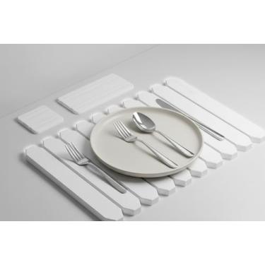 Imagem de Tapete premium de pedra de cozinha de diatomita – secagem rápida, antiderrapante, super absorvente para cozinha, banheiro e entrada – branco, tamanho grande (58 × 38 cm)