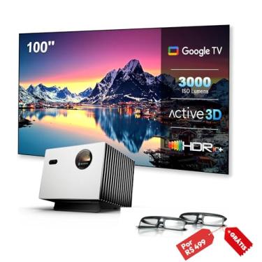 Imagem de [Kit] Valerion StreamMaster Plus2 Projetor Laser 4K + Tela NothingProjector 100'' ALR/CLR, 4K UHD, IMAX 300'' 3D, Dolby Vision, HDR10, Google TV, 4ms 240Hz +, Rejeição de Luz Ambiente