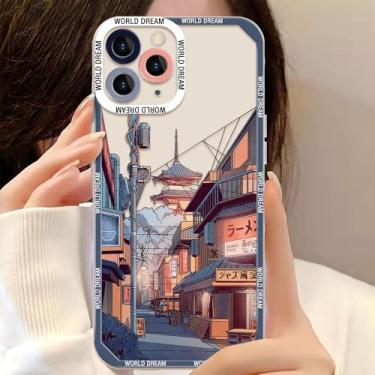 Imagem de Capas de celular com etiqueta de carimbo de paisagem para iPhone 16, 14, 15, 16 Pro Max, 11, 12, 13, 7, 8 Plus, XS, XR, SE, 2022, 2020