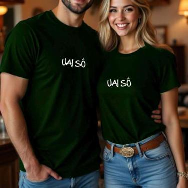 Imagem de Camiseta Feminina Masculina Uai Sô Roça Country Casal Moda Agro, Verde